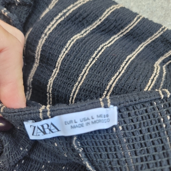 Zara Pin Striped Sleeveless Dress L - Picture 8 of 8